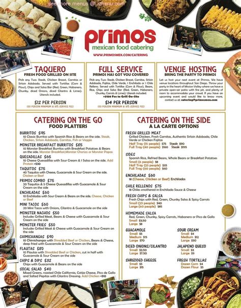 Los primos mexican grill - Los Primos Mexican Grill « Back To Goshen, IN. 0.11 mi. Mexican, Fast Food $ 574-971-5223. 124 W Jefferson St, Goshen, IN 46526. Hours. Mon. 11:00am-8:00pm. Tue. 11:00am-8:00pm. Wed. ... locally owned eatery providing generous plates of Mexican fare in a laid-back atmosphere. Service options : Outdoor seating, Takeout, Dine-in, Delivery: false ...